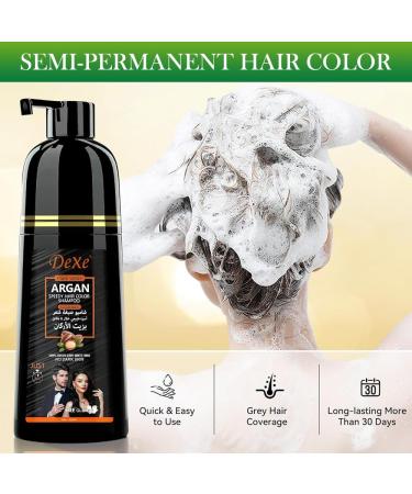 Shampoing instantan pour cheveux noirs 420ml - Shampoing de coloration semi-permanente pour cheveux naturels dure 30 jours formule action rapide pour hommes et femmes (Natural Black 420ML) Natural Black 420 ml (Lot de 1) - Buy Online on GoSupps.com