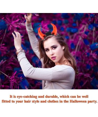 PATKAW Led Devil Horns Headband Light up Headband Demon Hair Hoop Flashing Headwear for Halloween Cosplay Costume Birthday Party Accessories - Buy Online on GoSupps.com