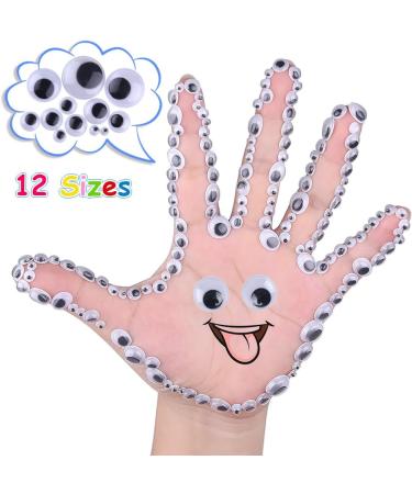 KUUQA 1220 Self Adhesive Wiggle Googly Eyes - Assorted Sizes for Crafts and DIY Projects - Buy Online on GoSupps.com