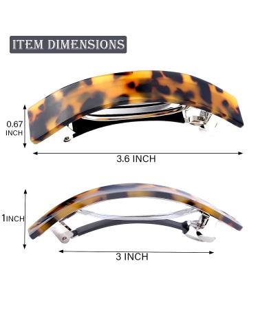 3 Pack Large French Barrettes for Thick Hair - Tortoise Hair Accessories for Women - Buy Online on GoSupps.com