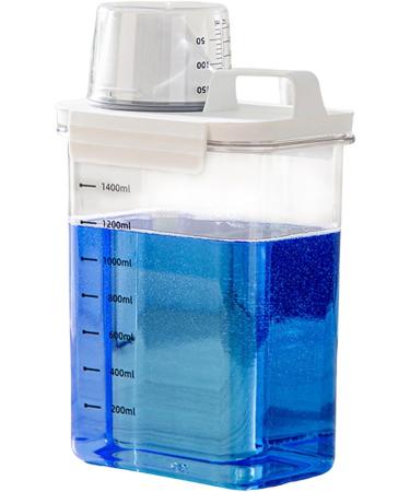 Laundry Detergent Dispenser 1800ml Clear Airtight Washing Powder Dispenser with Scale and Cup Detergen Box for Solid Liquid Washers 1800ml With Scale - Buy Online on GoSupps.com
