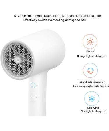 1800W Professional Hair Dryer with Air Nozzle Ionic Salon Powerful Hairdryer AC Motor Fast Blow Dryer with 3 Heat Cool Shot Long Cable Quiet Fast Drying Protect Hair for Men and Women Home and Salon - Buy Online on GoSupps.com
