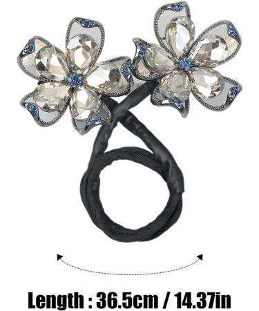 Flower Barrettes for Women | Cloth Alloy Flower Bud Shape Hair Clips Handmade Elastic Barrettes Hair Accessories for Stylish crystal - Buy Online on GoSupps.com