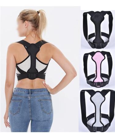 Adjustable Clavicle Support Brace for Men Women Back Posture Corrector for Bad Posture Improve Upper Back Sup (Pink M Code) - Buy Online on GoSupps.com
