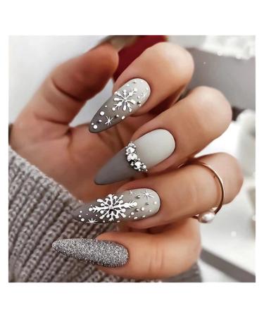 Fake Nail Tips Rhinestones False Nails Set DIY Party Manicure