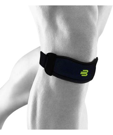 Bauerfeind Unisex Knee Sports Belt - Pressure Relief for Ball Sports & Athletics - Silicone Ring - Size L - Black - Buy Online on GoSupps.com