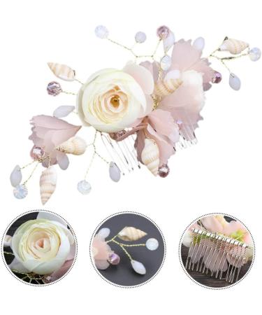 Beatifufu Bridal Hair Comb Wedding Flower Hair Comb Wedding Hair Comb Wedding Headdress Flower Bride Hair Comb Floral Hair Comb Flower Hair Side Comb Bridal Hair Accessories Hair Insert Comb - Buy Online on GoSupps.com