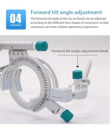 Adjustable Optical Test Frame | 48-80mm 360 Rotation Compatible with 5 Lenses | Ideal for Glass Businesses & Ophthalmology Centers - Buy Online on GoSupps.com