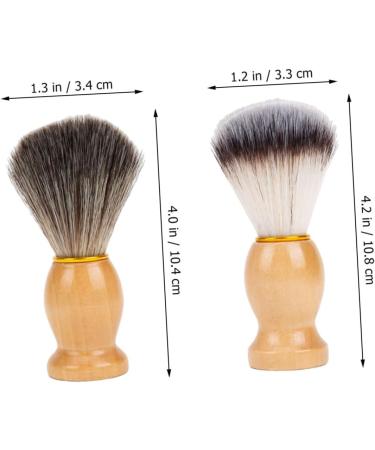 2PC Professional Shaving Brush Set - Wooden Duster Brushes for Men | Perfect Gift for Barbers & Shaving Enthusiasts - Buy Online on GoSupps.com