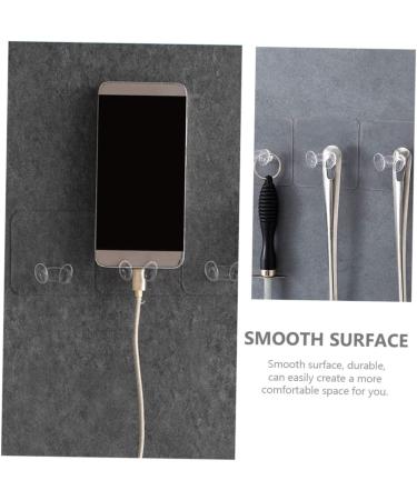 MIKIKIT 40 STK Self-Adhesive Mains Plug Hooks - Transparent Razor Holders & Wall Organizers | Perfect for Home & Office - Buy Online on GoSupps.com
