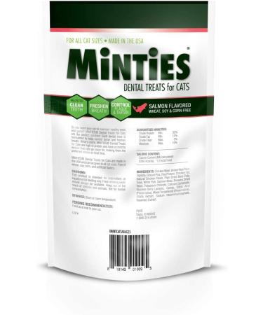 Minties Salmon Dental Cat Treats - 2.5 oz | Freshen Breath & Promote Oral Health - Buy Online on GoSupps.com
