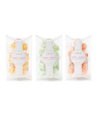 Bonblissity Sugar Scrub Candy 36pcs, For Exfoliating Hands, Feet Turns into Lotions l Sweet Satsuma, Mango Sorbet, Fresh Lemongrass