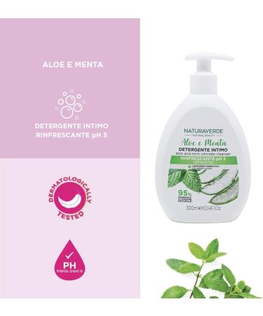 Natural Naturaverde Intimate Cleanser of Aloe and Rafhoing Mint 300ml - Buy Online on GoSupps.com
