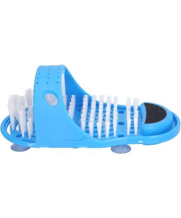 Shower Foot Scrubber - Easy Foot Cleaning & Washing Mat with Suction Cups | Removes Dead Skin Improves Circulation Relieves Pressure - Blue - Buy Online on GoSupps.com