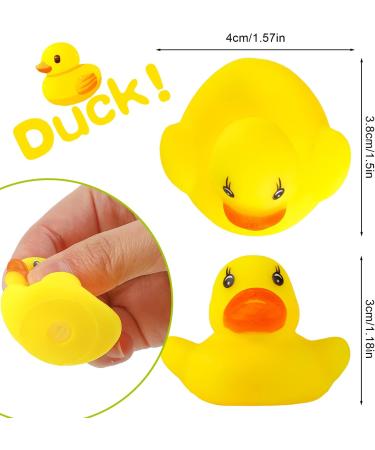 Derayee 50pcs Yellow Mini Bathing Ducks - Squeaky Floating Toys for Children | Perfect for Showers & Birthday Parties - Buy Online on GoSupps.com