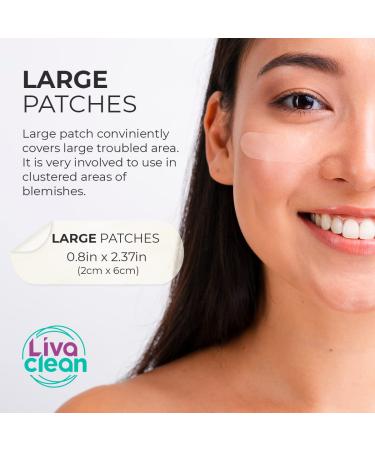 20 CT LivaClean Hydrocolloid Large Acne Patches - XL Zit Stickers for Cystic & Nose Pore Spots - Buy Online on GoSupps.com