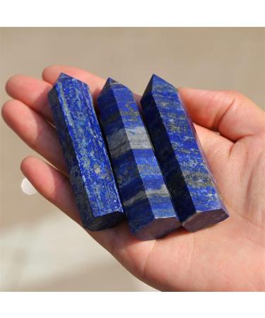Stone Jewelry Natural Quartz Crystal Wand Point Lapis Lazuli Tower 80MM for Decoration 1PC Beautiful Natural Crystal Stone Crystal Stone Jewelry Full of Texture - Buy Online on GoSupps.com