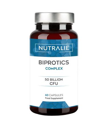 Biprotics 50 Billion CFU's Guaranteed per Dose | 10 Effective and Natural strains for Defenses and Intestinal Flora | 60 Gastroresistant Capsules for a Better Absorption Nutralie