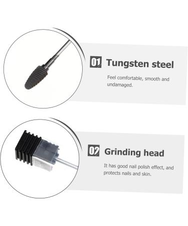 minkissy Nail Polisher Finger Nail Kit Nail Kits Carbide Drill Bits Nail Scraping Tools Electric Nail Drill Bits Manicure Drill Bit Manicure Polishing Tools Manicure File Bit 6.8x1.2cm Picture 2 - Buy Online on GoSupps.com