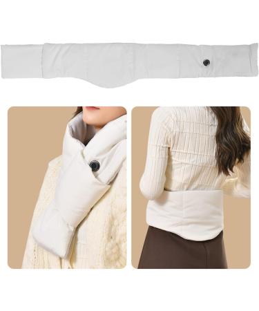 Neck Heating Pillows - USB Heated Scarf for Pain Relief | Washable Fast Warming & Adjustable Temperature (White) - Buy Online on GoSupps.com