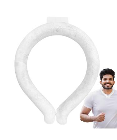 Cooling Device for Neck | Reusable Cooling Collar Wraps for Hot Wearable Tube Heat Reduction Body Cooling for Hot Outdoor School Gym Offices White Below 18 Degrees