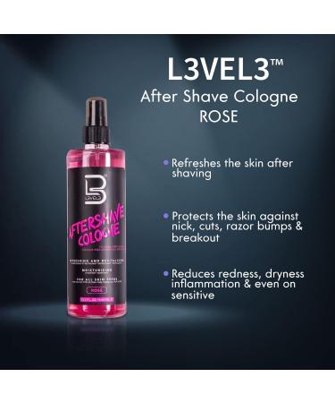L3 Level 3 After Shave Spray Cologne - Softens Skin - Refreshes and Relieves Face and Skin - Moisturizing Formula Level Three After Shaving Rose 13.5 Fl Oz (Pack of 1) - Buy Online on GoSupps.com