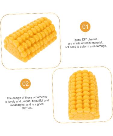 BESPORTBLE Resin Fake 30pcs Simulation Corn Handmade Materials Resin Child Fake Corn Phone Shell Ornament - Buy Online on GoSupps.com