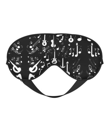 Soft and breathable eye mask with musical symbols perfect for travel and relaxation
