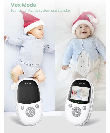 YOTON Baby Monitor with Infrared Night Vision, 2.4-inch Screen, Digital Surveillance Camera, Audio VOX Mode, Temperature Sensor, 8 Lullabies - Indoor 480P - Buy Online on GoSupps.com