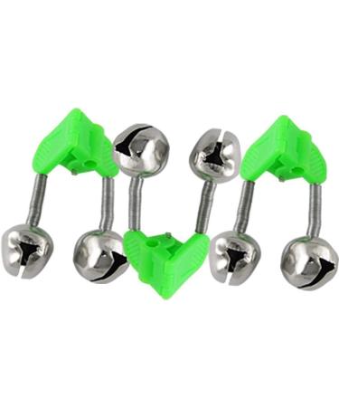 Honbay 20 Pcs Fishing Rod Alarm Dual Alert Bells - Green Silver Tone - Buy Online on GoSupps.com