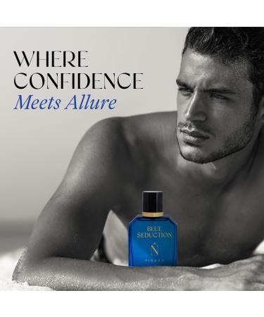 Nis'ara Blue Seduction Perfume for Men 100 ml Long Lasting Eau De Parfum Aqua-Fresh Aromatic Fougre Woody Fragrance With Amber & Vetiver Notes - Buy Online on GoSupps.com