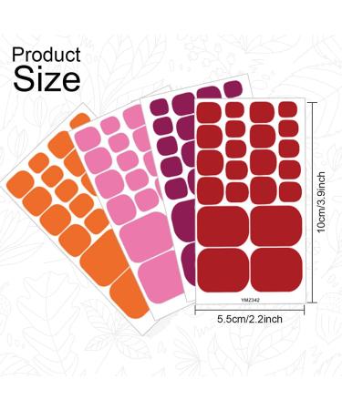 MWoot 12 Sheet Toenail Stickers - 264 Self-Adhesive Nail Wraps Red Toenail Art Includes Nail File - Perfect for Stylish Manicures - Buy Online on GoSupps.com