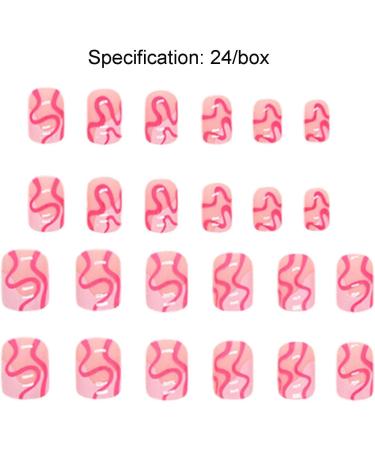 Short False Nails with Designs | Glue On Nails Cute Stick On Short Fake Nails Press On Design Nails Artificial Full Stick On Nails Full Acrylic Nails Lambo - Buy Online on GoSupps.com