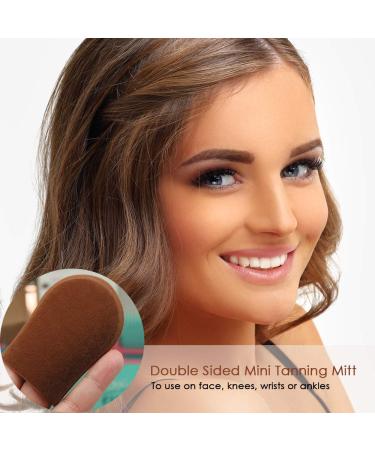 Self Tanning Mitt Applicator - Double-Sided Microfiber Sunless Tanner Glove for Flawless Streak-Free Tan | Includes 2 Face Tan Mitts - Shop Internationally - Buy Online on GoSupps.com