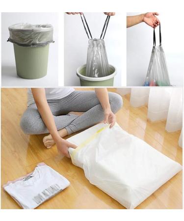 Drawstring Trash Bags Plastic Dustbin Bin Liners Strong Garbage Bags Use for Small Size Trash Can in Living Room Bathroom Kitchen - Buy Online on GoSupps.com