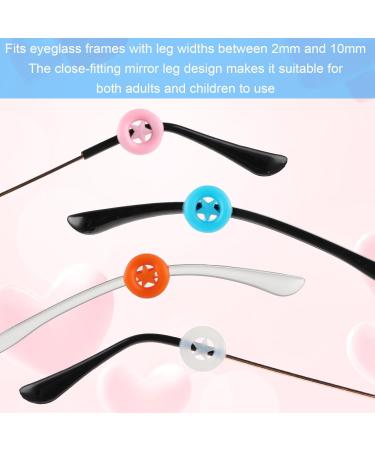 Buy 12 Pairs Silicone Anti-Slip Glasses Holders - Colorful Star Design for Kids & Adults - Soft Grooves for Myopic & Sunglasses - International Shipping Available - Buy Online on GoSupps.com