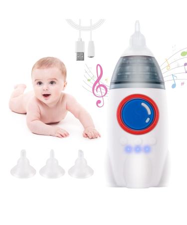 Baby Nasal Aspirator - Electric Nose Sucker with USB Rechargeable  Adjustable intensities & 3 Replaceable Silicone Tips Nasal Aspirator for Baby Toddlers