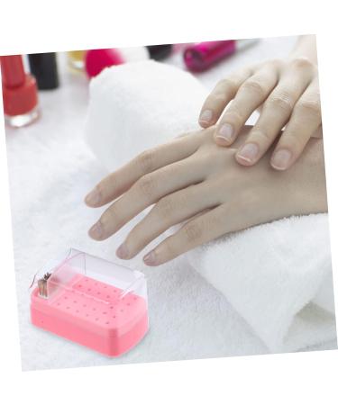 VINTORKY nail polish head box nail tech organizers and storage nail drill organizers nail grinding head holder nails drill bits nail supplies nail art salon goods plastic Accessories clean - Buy Online on GoSupps.com