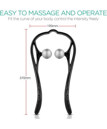 VOYOR Neck Massager Shiatsu Dual Trigger Point Shoulder Massager for Pain Relief - Ergonomic Design - Lightweight & Portable | MS110 - Buy Online on GoSupps.com