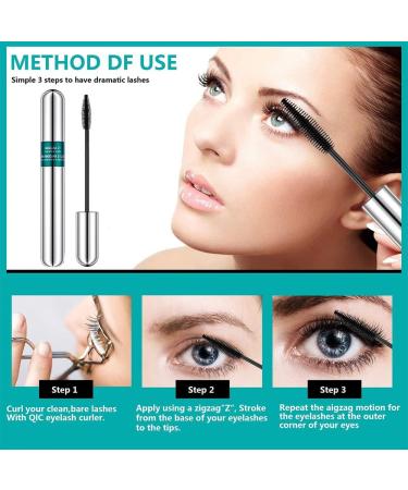 Lash Cosmetics Mascara Extension Fiber Lash Cosmetics Mascara 4d Silk Fiber Lash Mascara 2 In 1 Thrive Mascara for Natural Lengthening and Thickening Effect (2PCS) - Buy Online on GoSupps.com
