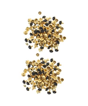 NUOBESTY 100 pcs Accessories Kit DIY Stud Rivets for Crafts Shoe Rivet Studs Bag Turquoise Craft Clothing 0.9X0.7cmx2pcs Blackx2pcs