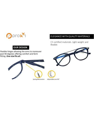 Buy Blue Light Blocking Glasses | Anti Blue Ray Filter | Gaming & Reading Eye Strain Relief | Round Wayfarer Frames for Men Women & Teens - Buy Online on GoSupps.com