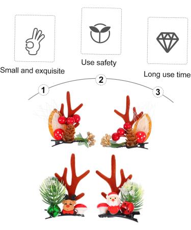 FRCOLOR Elk Antler 2 Pairs Christmas Hair Clips Deer Horns Hair Holder Christmas Antlers Barrettes Hair Barrettes for Women Hair Decoration Women Hair Clips Clothing Non-woven Fabric Miss - Buy Online on GoSupps.com