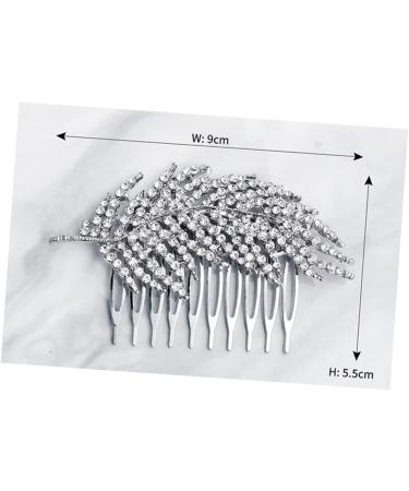 DOITOOL Hair Teasing Comb Crystal Headpiece Pearl Hair Clip Rhinestone Hair Comb Pearl Hair Pin Pearl Hair Accessories Bridal Hair Comb Bridal Comb Classic Style Branch Bride - Buy Online on GoSupps.com
