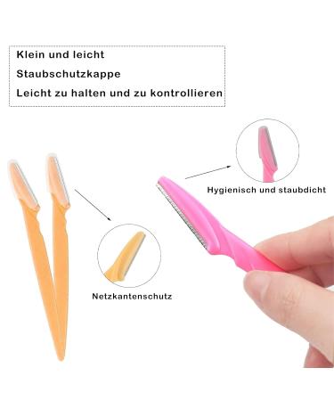 12-Piece Eyebrow Shavers & Facial Razors for Women & Men - Portable Hair Remover for Face Body & Eyebrows in 3 Colors - Buy Online on GoSupps.com