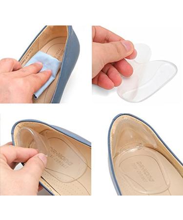 Rosenice Silicone Gel Heel Pads - Self-Adhesive Cushion Liners for High Heels - Transparent Heel Protection (1 Pair) - Buy Online on GoSupps.com