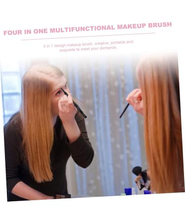 Beaupretty 4 1 suite eye shadow retractable makeup brush plastic travel cosmetic brush eyeliner Miss girls suit face face makeup tool Multifunction women s suits set make up 4 in 1 16x1cm Black - Buy Online on GoSupps.com