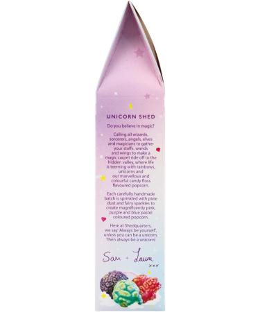 Popcorn Shed Unicorn Gourmet Popcorn Gift Box - Candy Floss & Caramel Flavors - 80g - Gluten Free Movie Night Snack - Buy Online on GoSupps.com