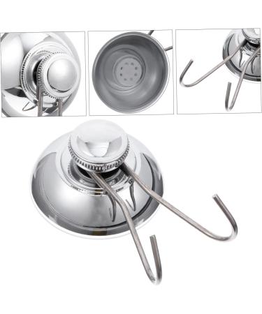 Alipis 1pc Hook up Heavy Duty Coat Hangers Suction Cup Hook Wall Key Hanger Suck Cup Hook Metal Work Towel 7X6CM Silver - Buy Online on GoSupps.com