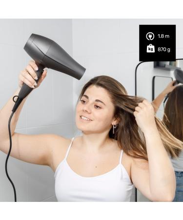 Taurus Hair Dryer Fashion 2600 Ionic 2600W 6 speed and temperature settings AC motor Ionic Care Cold air Diffuser & 2 concentrators Black - Buy Online on GoSupps.com